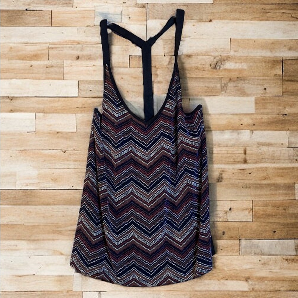 3/$15 DEB Chevron Striped Tank Top
